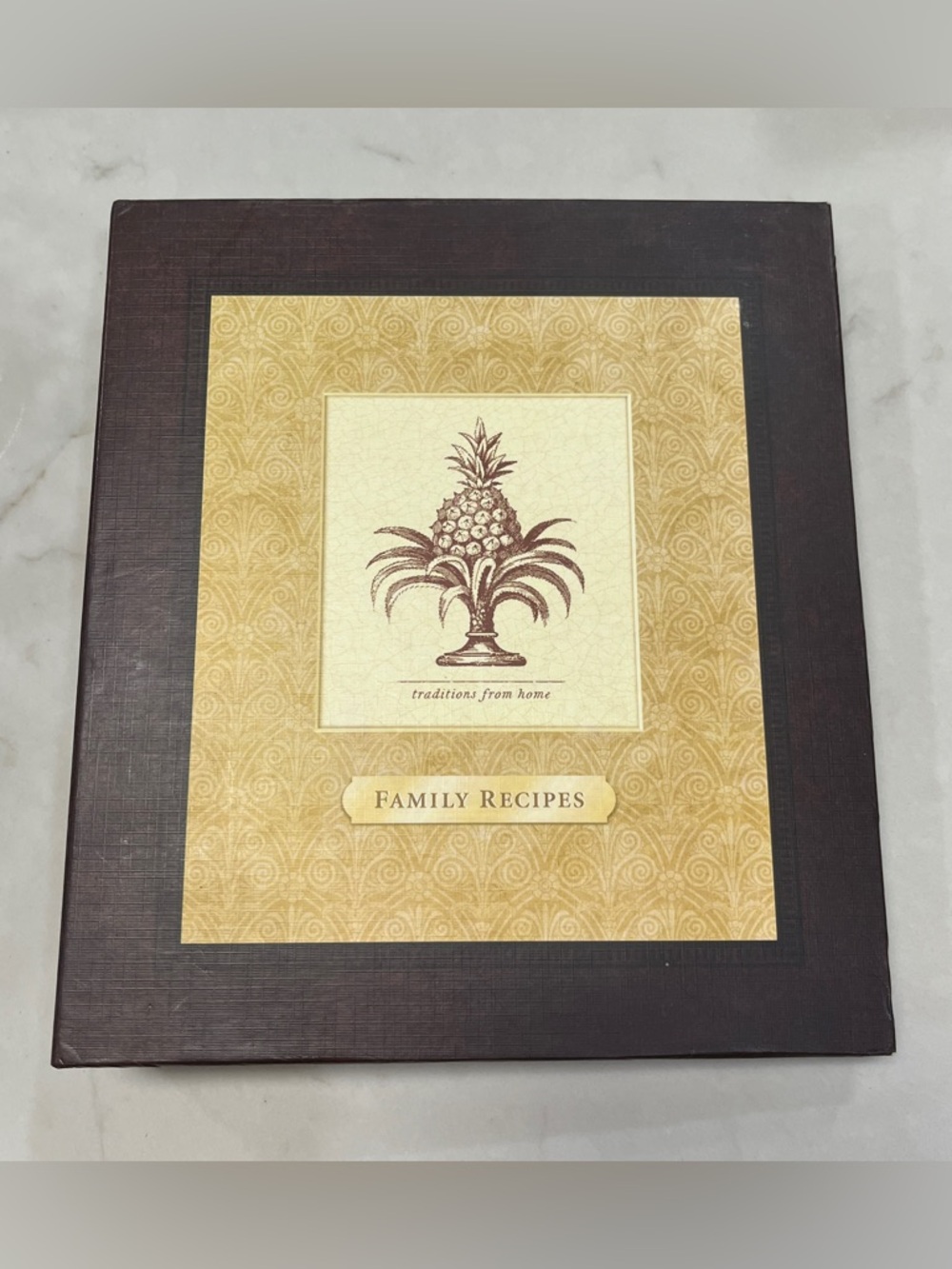 Hallmark Family Recipes 3-Ring Recipe Binder Brown/ Beige